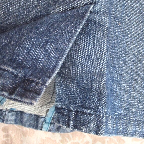 American Eagle Outfitters Women Blazer/Jacket Blue Jean/Denim Buttons Stretch - Picture 12 of 16